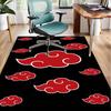 Anime Red Clouds On Black Background Office Rug Chair Mat, Game Carpet, Suitable for Front Door, Bedroom, Living Room, Desk, Holiday Gift