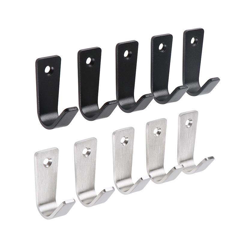 Черный крючок для одежды из нержавеющей стали 304 для ванной и кухни