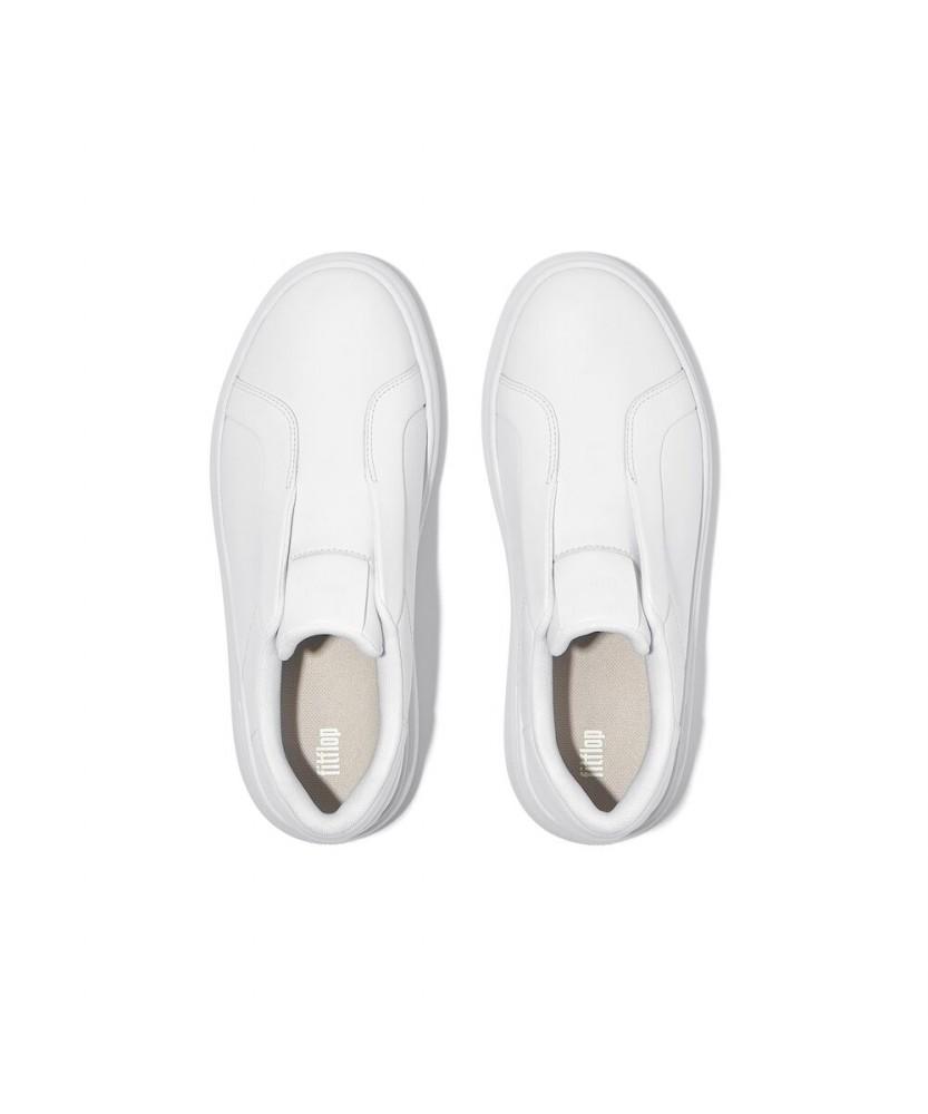 Fitflop [Rtg] Женские кожаные/замшевые кеды без шнурков - Urban White (Ft59K2N131)