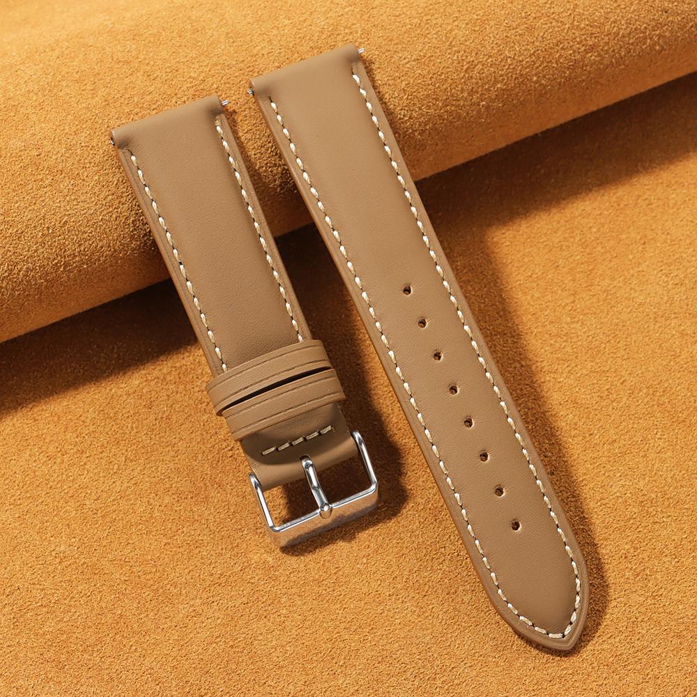 Genuine Leather Watchband 18mm 20mm 22mm Vintage Cowhide Watch Strap for Huawei Watch Quick Release Bracelet Universal Wristband