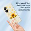 For Xiaomi Redmi Turbo 4 5G/Poco X7 Pro 5G Case Golden Butterfly Sunflower Pattern Printing Straight Edge TPU Phone Back Cover