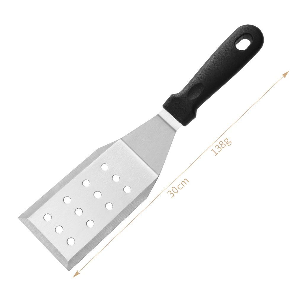 Stainless Steel Teppanyaki Scraper Non-Stick Cooking Spatula Steak Fried Shovel Outdoor BBQ