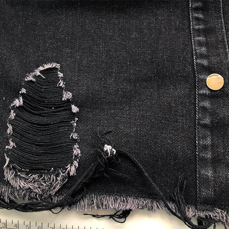 Женская джинсовая куртка Spring Hole Breaking средней длины, винтажная куртка с длинным рукавом