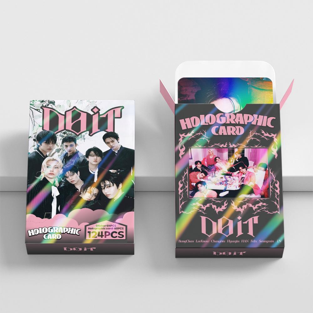 124 шт. Skzoo Лазерная Карточка Straykids Новая Специальная Do It Флэш-Карточка Звездная Наклейка Фотокарточка Двусторонняя Lomo Карточка