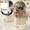 360° Rotating Makeup Brush Holder Organizer with Drawer Lipstick Eyebrow Pencil Holder Eye Shadow Storage Box Cosmetic Organizer