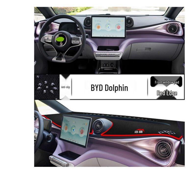 Коврик-солнцезащита на приборную панель BYD Dolphin - Термоизолирующая и пылезащитная ткань для защиты от солнца