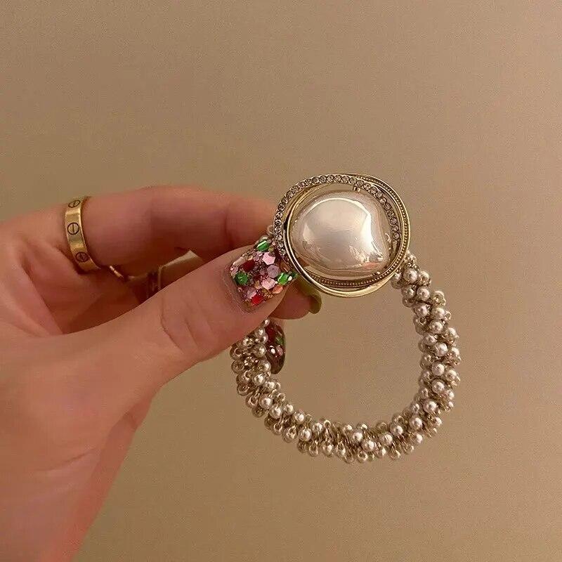 Модные женские резинки для волос с имитацией жемчуга, женские резинки для волос, аксессуары для волос, резинка для волос, резинка для волос, держатели для хвоста