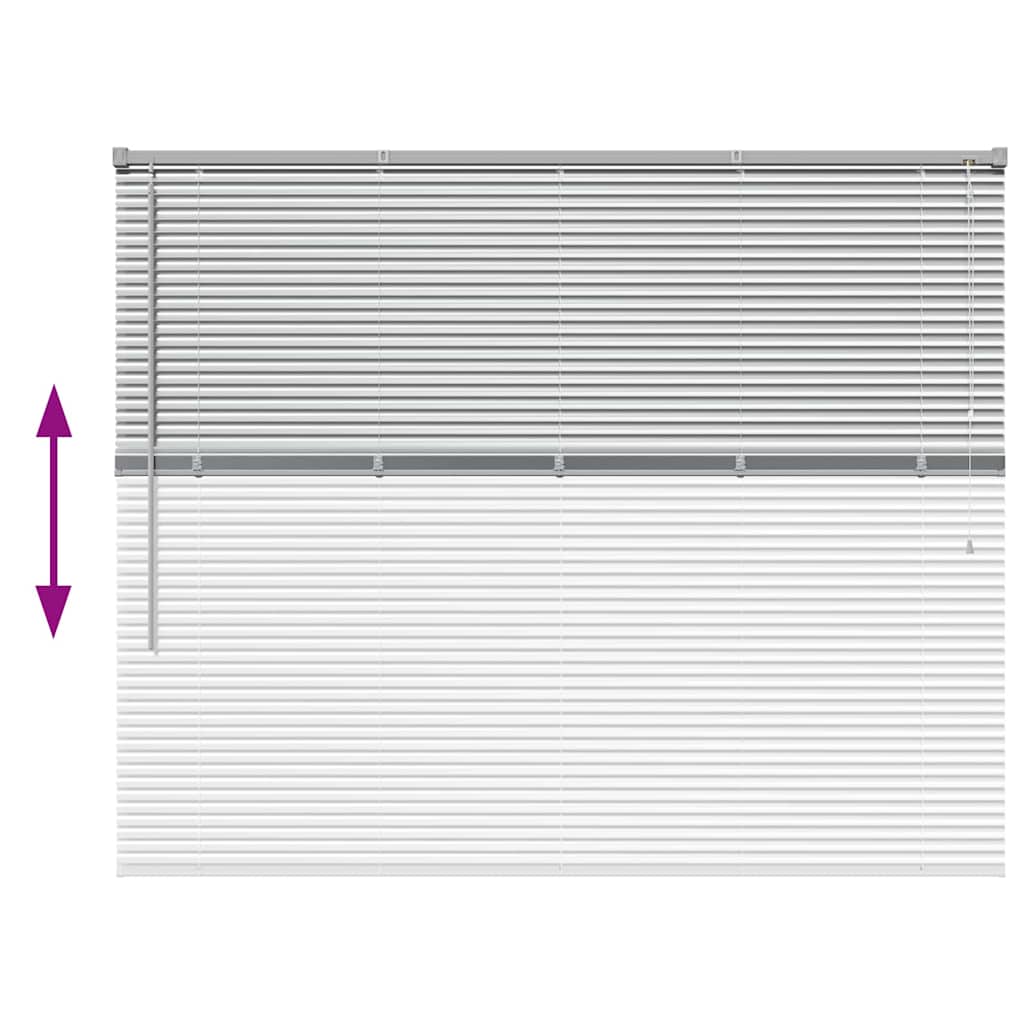 Aluminum Venetian Blinds Silver 130 x 155 cm