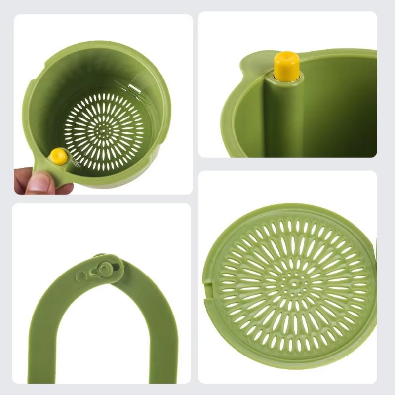 Waterproof Hanging Sink Drain Basket Openable Detachable Bottom Kitchen Food Residue Filter Strainer