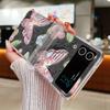Для Samsung Galaxy Z Flip6 Flip5 Flip4 Flip3 ударопрочный красочный масляный рисунок бабочки узор 3 шт складной жесткий чехол для ПК
