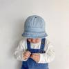 Cloth Baby Sun Hat Solid Color Children Fisherman Cap Cute Washed Denim Bucket Hat  Boys