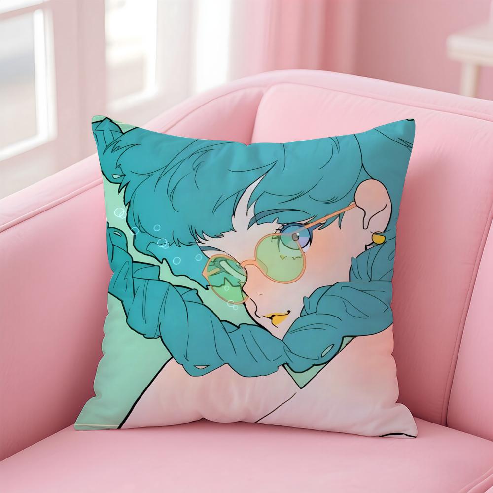 Creative Cute Kawaii Japanese Art NNanaichi0 Cushion Cover Pillow Case Soft Skin Friendly Fabric Concealed Zipper