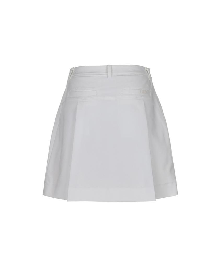 Raub Out Pocket Pleated Skirt_White