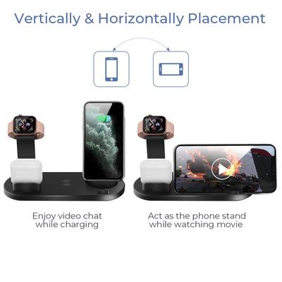 Беспроводное зарядное устройство 4 в 1 для Iphone 14 13 12 11 8 Xr Xs Samsung S22 S21, станция быстрой зарядки для Apple Watch Airpods Pro
