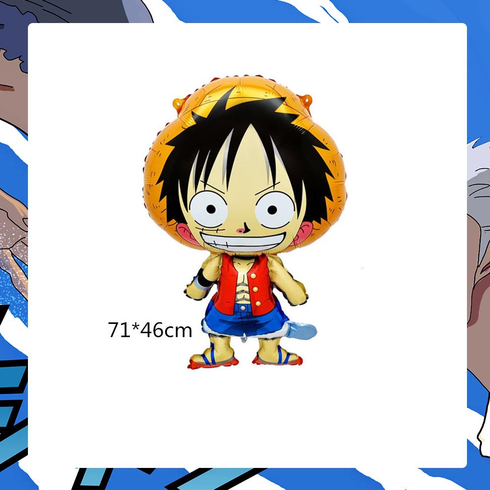 Декор для дня рождения One Piece Воздушные шары Луффи Зоро Одноразовые тарелки для вечеринки Баннер Мешки для подарков Мальчики Принадлежности для детского душа Круглые Сенсорные Сжимаемые Прыгающие