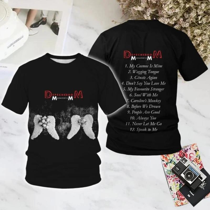 Популярная Рок-футболка Depeche Mode с 3D-печатью Летняя Новая Мужская Женская Хип-хоп Тренд Короткий Рукав Свободная Повседневная Оверсайз Y2k Топ