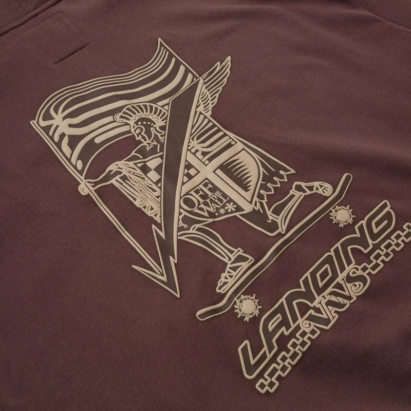 Vans Logo Print Hooded Long Sleeve Sweatshirt Unisex Sweatshirt Chocolate VN000KVHE95
