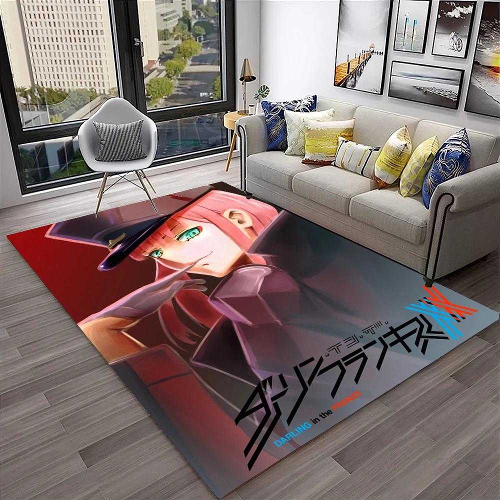 DARLING in The FRANXX мультфильм Zero Two сексуальный ковер для девочек для дома, гостиной, спальни, дивана, коврик для двери, декор, нескользящий напольный коврик