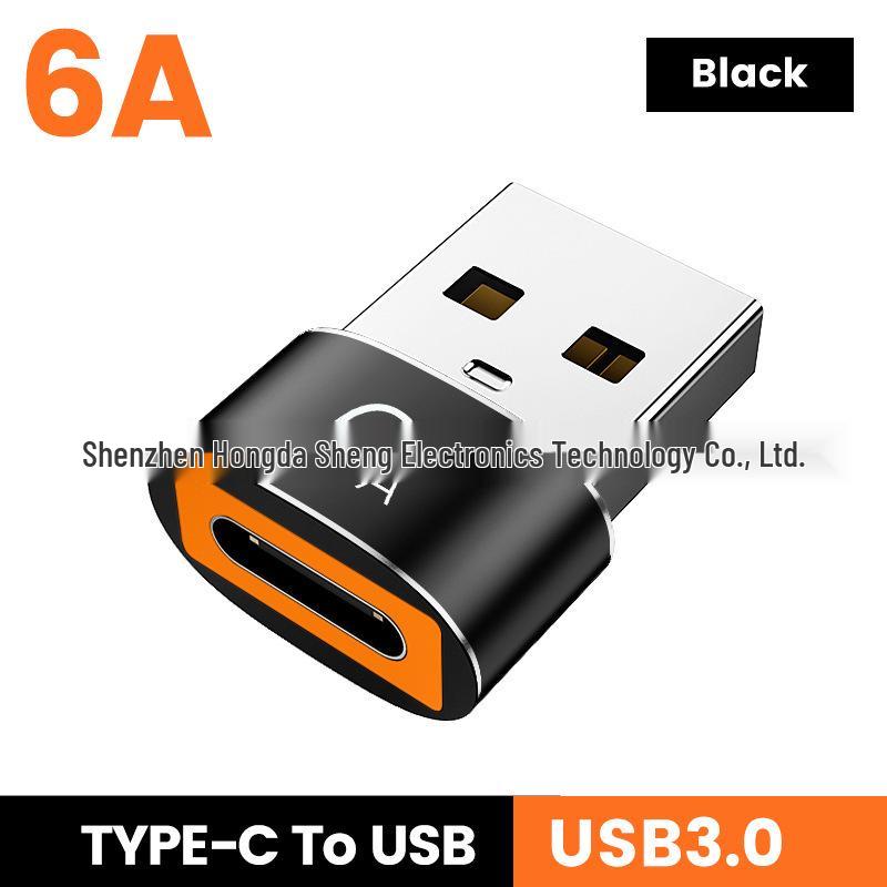 Зарядное устройство USB на Type-C (папа-мама), адаптер для мобильного телефона 6A и конвертер порта USB-C