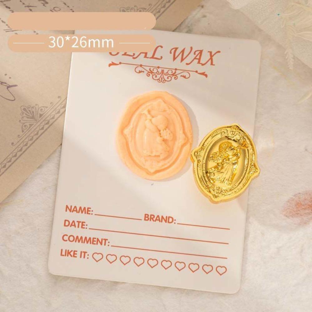 European-style Retro Sealing Wax Stamp Head Snowflake Wax Seal Stamp Polyshaped Head Stamp