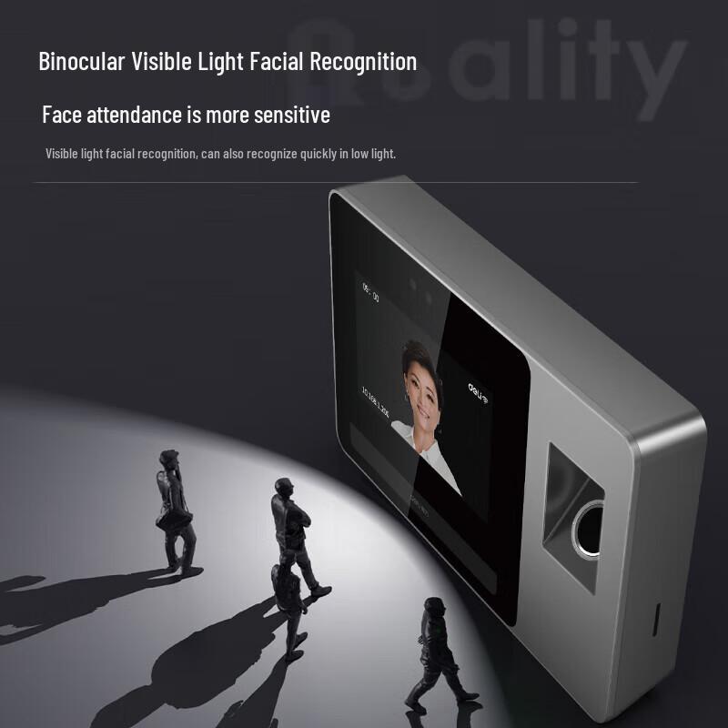 Deli Dynamic Face Recognition Smart Attendance System CN plug (adapter included)
