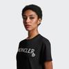 Moncler Logo Embroidered Crew Neck Pullover Short Sleeve T-Shirt SS23 Women T-Shirt Black I10938C00009829HP999