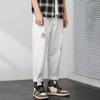 Men Jeans Mid-rise Button Zipper Fly Ripped Holes Design Denim Pants with Pockets Solid Color Casual Harem Trousers