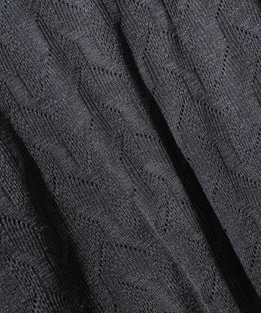VASTIC Comb Pattern Knit Zip-Up_Charcoal