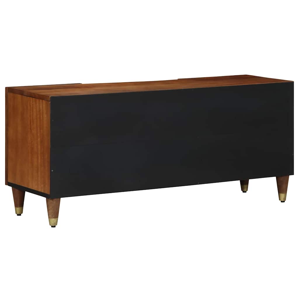 TV Cabinet with Door Honey Brown 105 x 33 x 46 cm Solid Mango Wood
