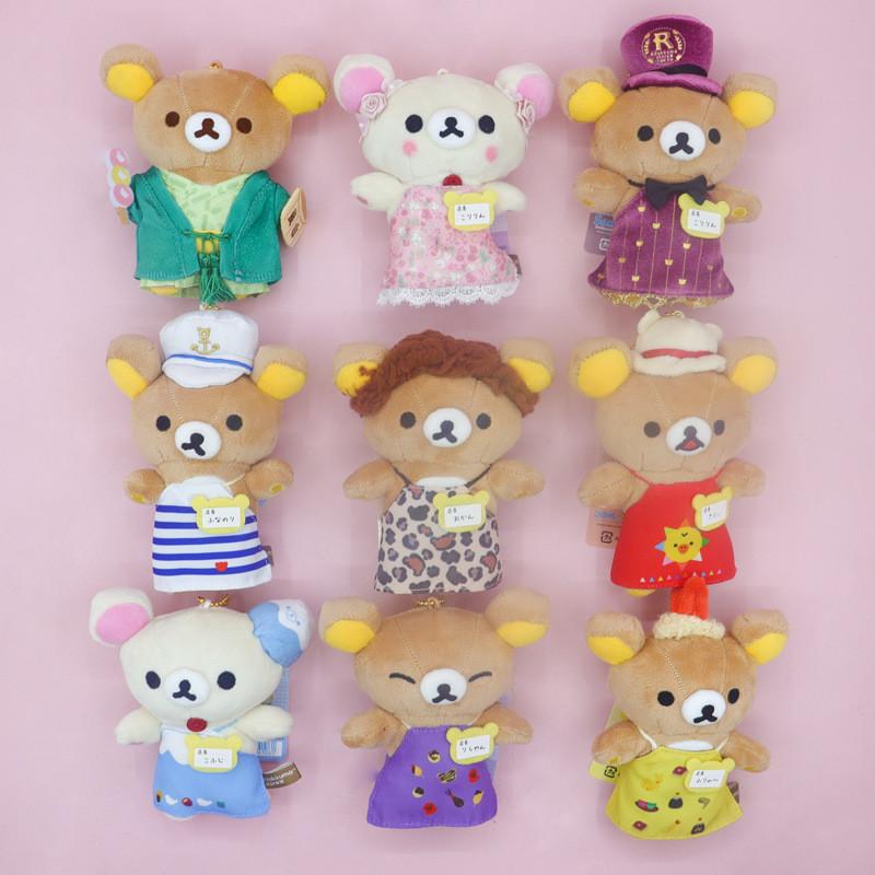 Плюшевый брелок Рилаккума, мультяшная игрушка, мягкая кукла-животное, украшение, детский подарок