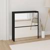 VidaXL Shoe Cabinet with Mirror 2-Tier Black 63x17x67 Cm 342629
