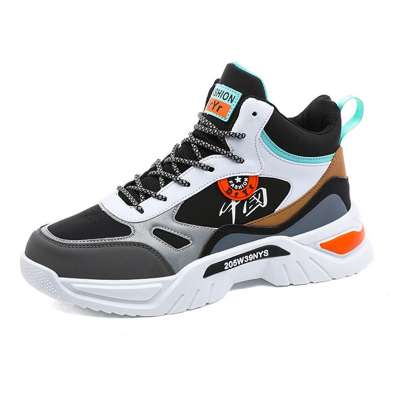 Мужские кроссовки большого размера с высоким верхом, осенне-зимние спортивные повседневные кроссовки, мужские кроссовки-папы, универсальные студенческие кроссовки для бега