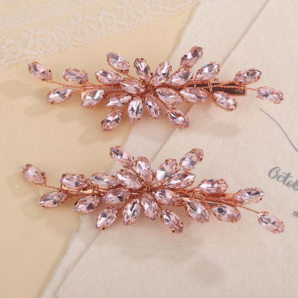 2 шт. Заколка для волос со стразами для свадьбы, свадебное украшение для головы, серебристый, черный, свадебные аксессуары для волос, зеленый, красный, тиара, синий, фиолетовый, украшения