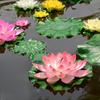 Artificial Lotus Flower Realistic Water Lily Pads for Pond Aquarium Pool Garden X3UC