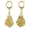 Boxer, German Boxer II - Gilded Key Ring with Dog, Handbag Decoration, Luxury Accessory by Brand