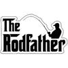Виниловая наклейка «Fishing Rodfather» | Автомобили Грузовики Стены Фургоны Окна Ноутбуки | Черный | 3 дюйма | KCD1834B