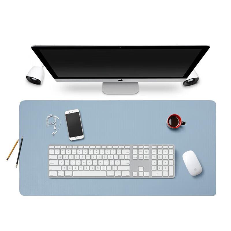 BUBM Mouse Pad Extra Large Office Desk Pad Laptop Mat Keyboard Pad Writing Desk Office Desk Pad Gaming Mat Waterproof Customizable 100*50cm Sky Blue