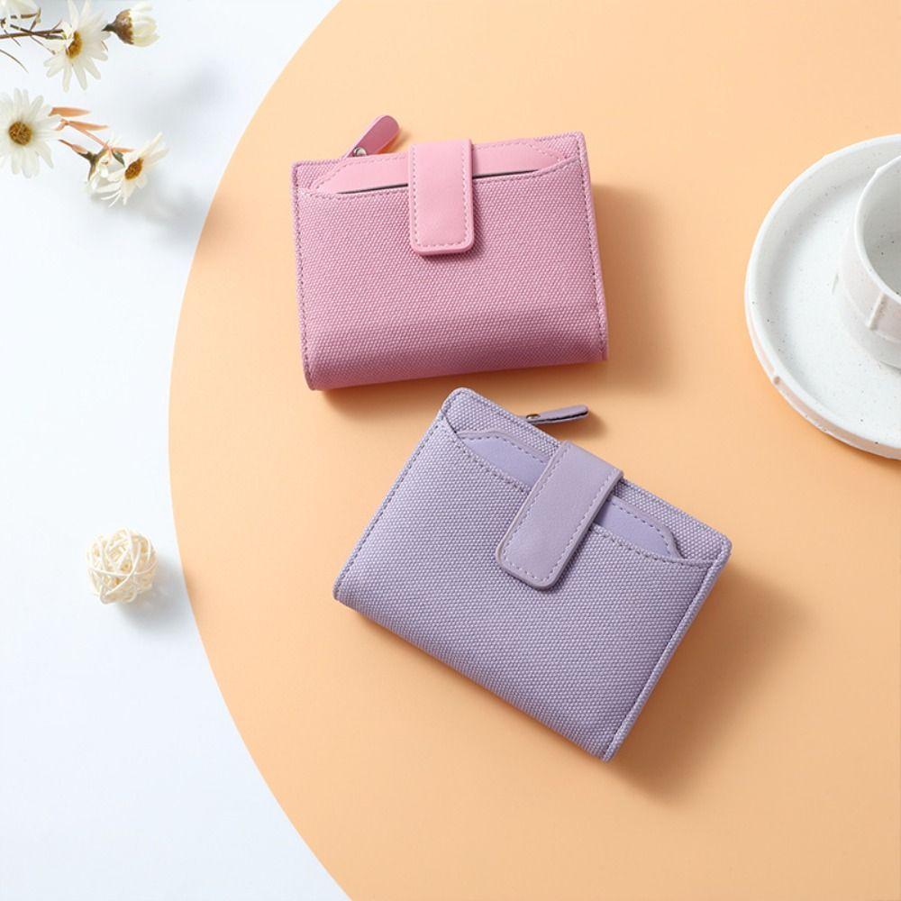 Multi-Cards Slot Credit Cards Holder PU Leather Mini Coin Pocket Fashion Zipper Coin Purse  Travel