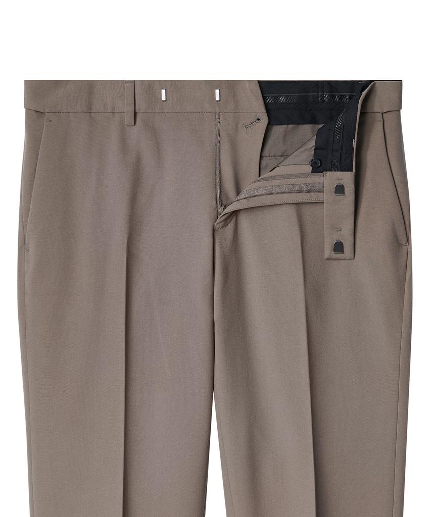 MUSINSA STANDARD Lightweight Skinny Hidden Elastic Waist Crop Slacks [Dusty Beige]