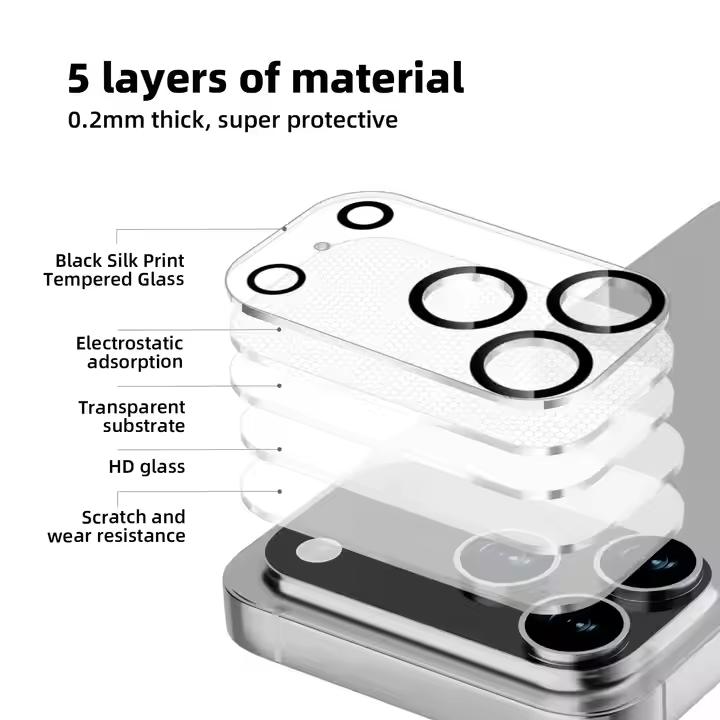 For Iphone 17 Pro Max Clear Tempered Glass Screen Camera Lens Protector Apple 17 Air High Transparent Anti-scratch Full Cover