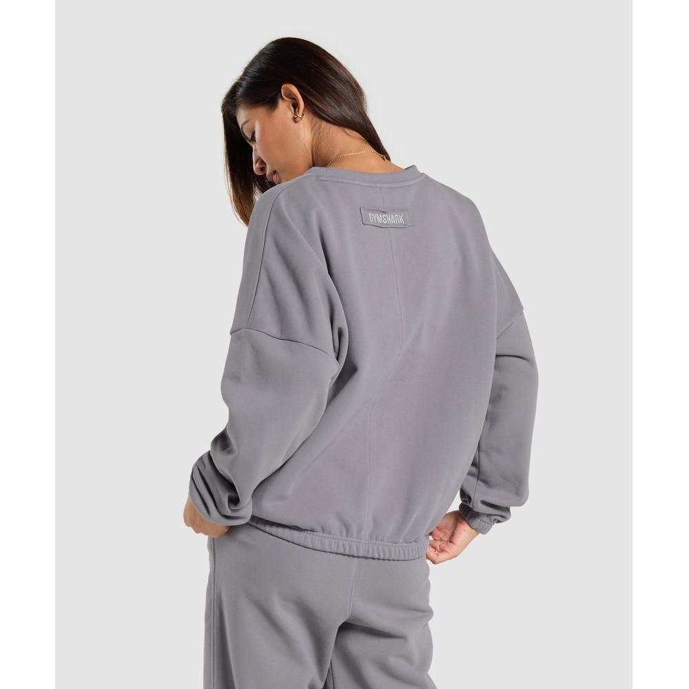 Gymshark Флисовая толстовка оверсайз, средне-серый цвет B8a7g Gb7l