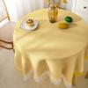 Wind Cotton And Linen French Tablecloth Small Round Table Light Luxury Birthday Photo White Japanese Tablecloth Dormitory Blanket