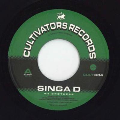 7-дюймовая пластинка SINGA D / MELLOW VIBES ALL STARS - My Brother / My Brothers Dub CULT004 Cultivators Rec 2018 Европа Регги, Ска и Даб