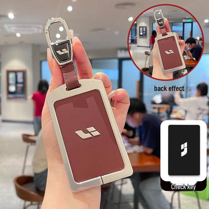 Премиальная металлическая кожаная крышка-брелок для Li Auto L9, Induction L7, ONE L8