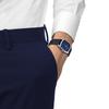 Tissot Мужские модные часы с синим циферблатом и кожаным ремешком T159.909.16.043.00