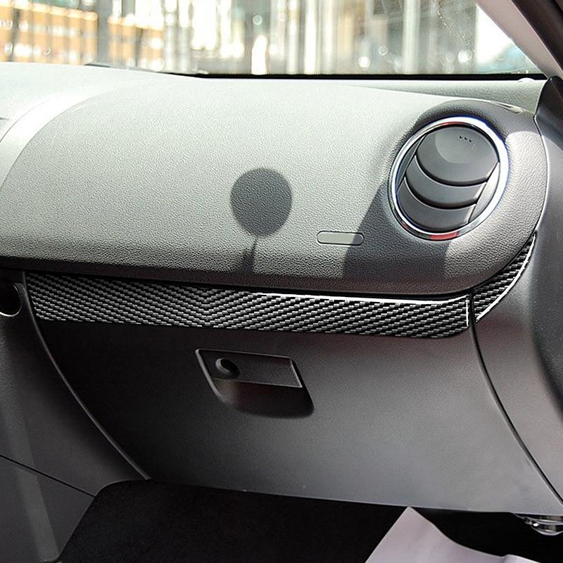 Для Mazda RX-8 2004-2008 2 шт., перчаточный ящик из настоящего углеродного волокна, панель, декор, полосатая отделка, аксессуары для салона автомобиля, салон автомобиля