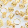 80pcs Metal Cuff Clips Dreadlocks Beads Dread Locks Hair Braid Tubes Hollow Out Hair Ring  Men