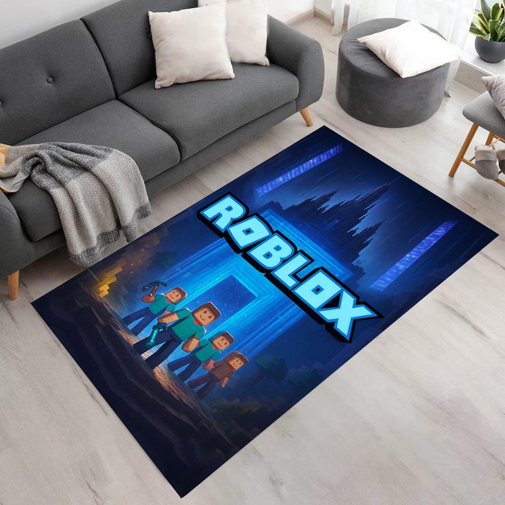 Roblox Floor Rug Office Rug Perfect for Balcony Entryway Dining Room Foyer Anti-slip Rug Anime Office Decor
