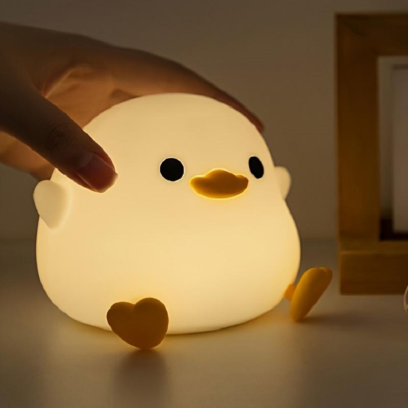 Силиконовый ночник с аккумулятором USB, ночник с рисунком утенка для спальни, ночник для спальни в стиле «атмосфера» для ухода за глазами