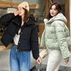 2024 New Autumn Winter Short Jacket Coat For Women Solid Basic Cropped Hooded Famale Puffer Jacket Parkas Outwear